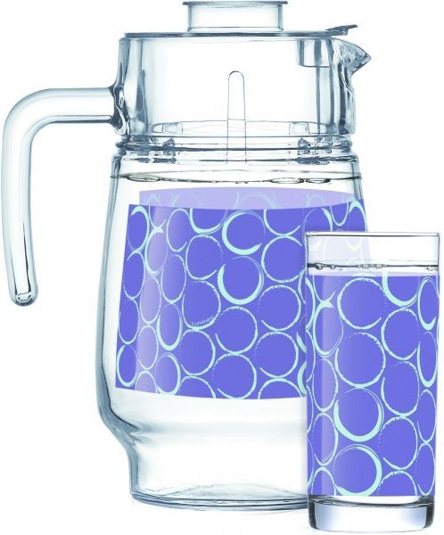 Набір для напоїв Amsterdam Soffici Purple із 7 предметів Luminarc