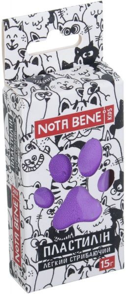Пластилин легкий прыгающий 15 г фиолетовый неон Nota Bene