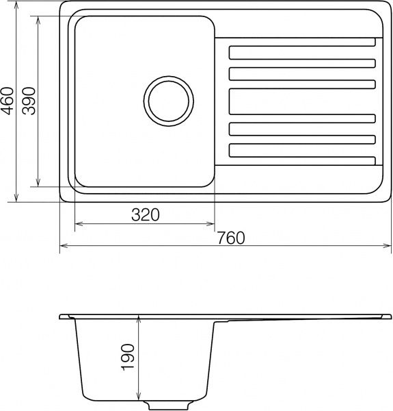 Мийка Water House Hope HMP 02.76 black 