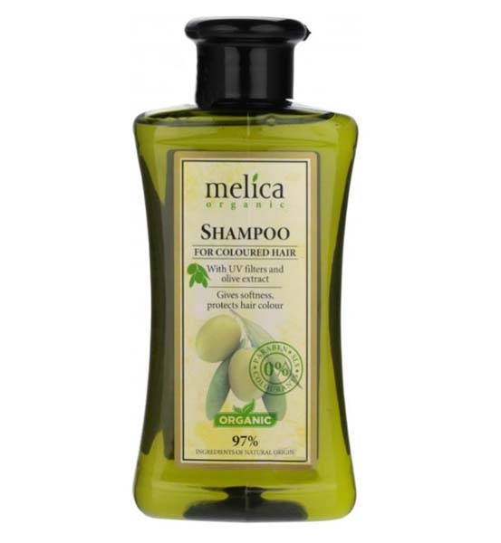 Шампунь Melica Organic для фарбованого волосся з УФ-фільтрами та екстрактом оливок 300 мл