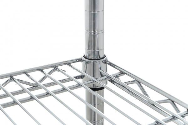 Стелаж металевий PROзапас хром 1800x1220x460 мм метал полиця 4 шт. хром 