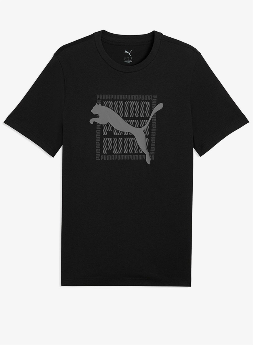 Футболка Puma GRAPHIC Puma Wording Tee 69177501 р.2XL черный — фото 1