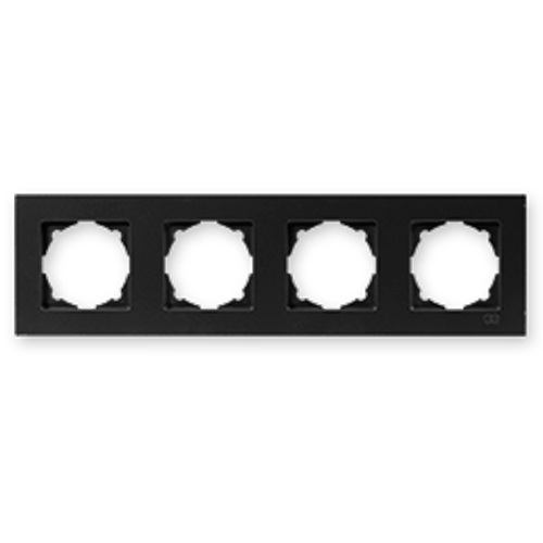 Рамка четырехместная Gunsan Eqona горизонтальная черный 01 40 34 00 000 145