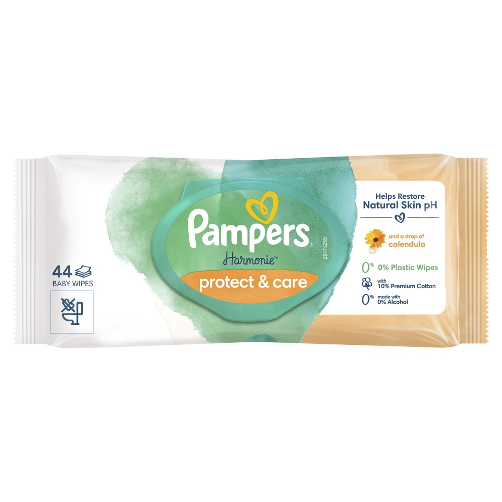 Детские влажные салфетки Pampers Harmonie Protect&Care с календулой 44 шт.