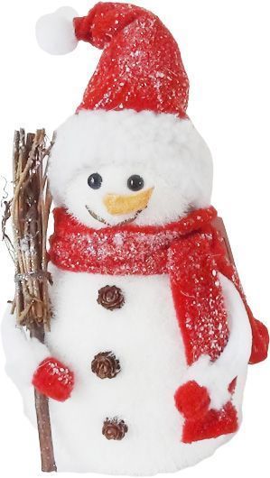 Декоративна фігура Сніговик в шапці і у шалику 31 см 
