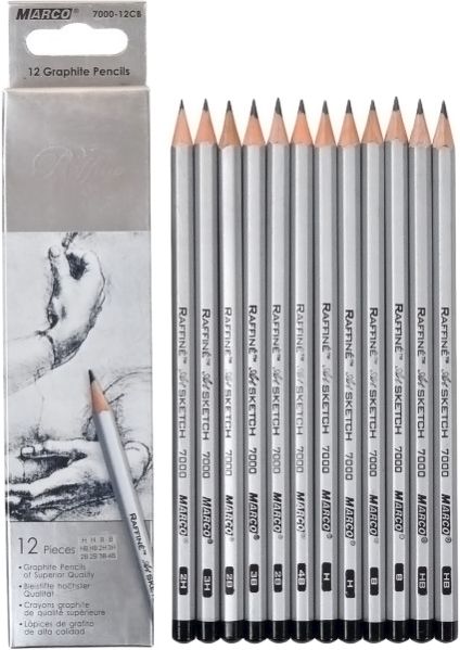 Олівці графітні шестигранні 2Н 12 шт Raffine 7000DM-12CB