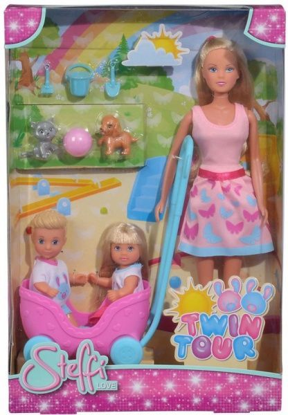 Кукольный набор Simba Steffi & Evi Love Прогулка двойни Штеффи, Эви и Тимми