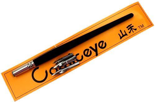 Держатель деревянный для пера + 4 пера 94160539