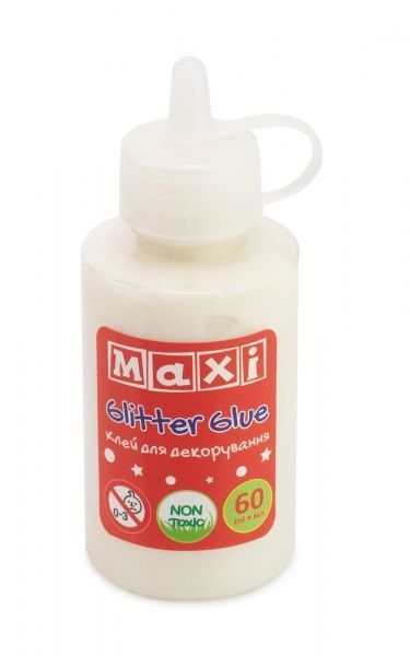 Клей для декорування з блискітками перламутр Maxi, 60 мл, молочний