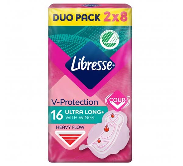 Прокладки гигиенические Libresse Ultra Long с крылышками удлиненные 16 шт. 78/006