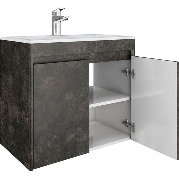 Тумба подвесная Water House Preference N1 70 МДФ сланец темный под умывальник Como 70