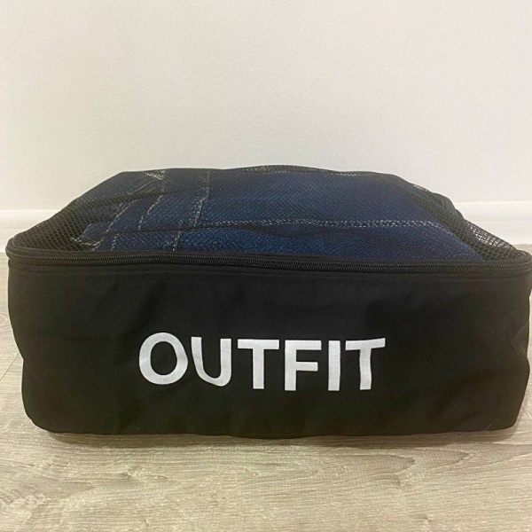 Органайзер текстильний Organize M-Bag-L OUTFIT бавовняна для речей чорна 300x400 мм