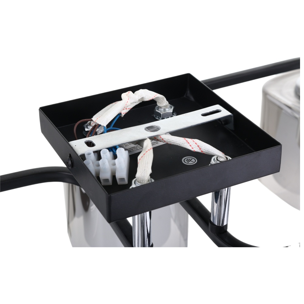 Люстра стельова Sensio Hercules 6x40 Вт E27 чорний/димчастий ALG-07552/6