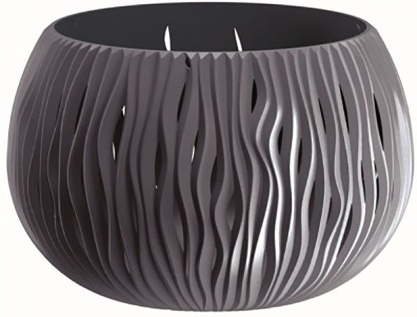 Горшок пластиковый Prosperplast Sandy Bowl Basic круглый 9л серый (24459-405) 