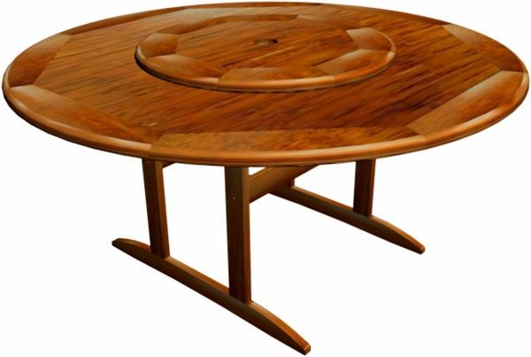 Стол деревянный Bella Vita с вертушкой GTU73518DM 180x180 см мербау 