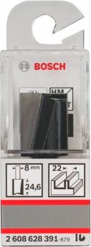 Фреза пазовая концевая цилиндрическая Bosch 20/24,6/56 ММ, ХВ. 8ММ 2608628390