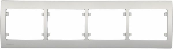 Рамка чотиримісна Siemens IRIS горизонтальна алюміній меркурій G-S18004-MA