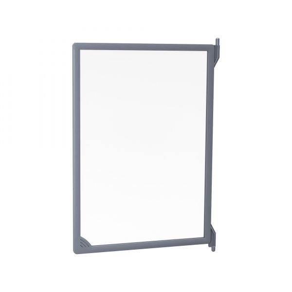 Рамка пластиковая к перекидным системам А4, серая INFOFRAME