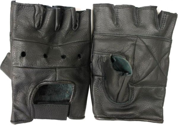 Варежки Mil-Tec кожанные без пальцов L 12517002 Black р. L 