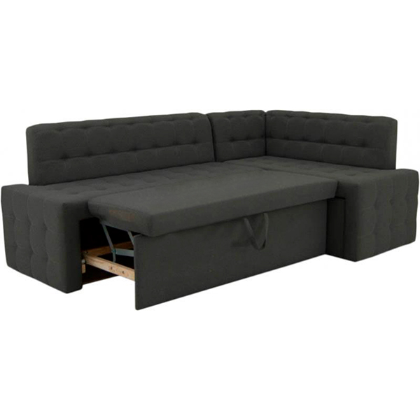 Уголок кухонный Кедр Карат раскладной Г серый