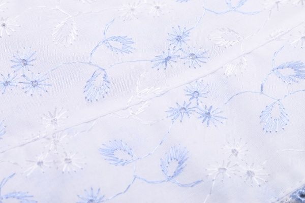 Чепчик детский Фламинго р.44 белый с голубым 538-007