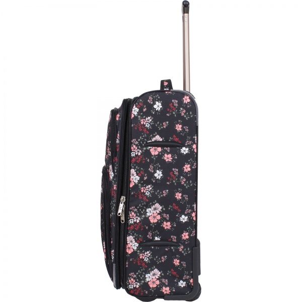 Чемодан Bagland Леон 51 л черный с рисунком 293 (0037666244) 