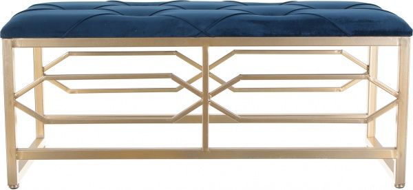 Банкетка декоративная 80х30х39 см синяя 