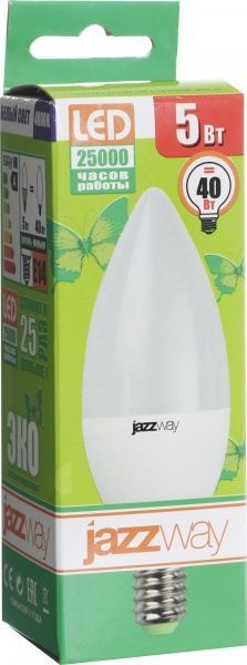 Лампа світлодіодна Jazzway PLED- ECO-C37 5 Вт C37 м’яка біла E14 220 В 4000 К 1036865 