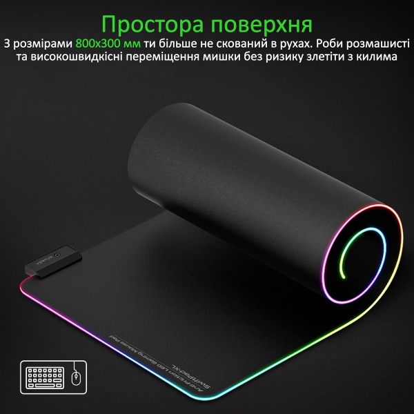 Ігрова поверхня Vertux SwiftPad-XL Black (swiftpad-xl.black) 