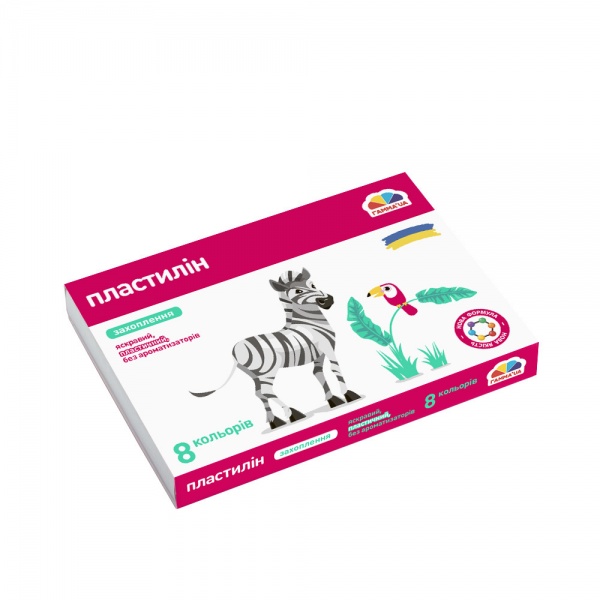 Пластилін 8 кольорів 128 г Гамма UA