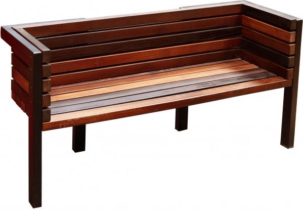 Лавка зі спинкою з термо-модифікованої деревини 1,48 м 