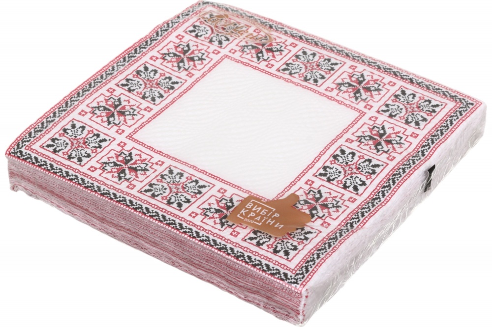Салфетки столовые La Fleur Орнамент двухслойные 33х33 см 16 шт.