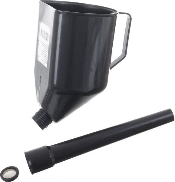 Автолійка Poputchik для бензину з сіткою чорна 07-001