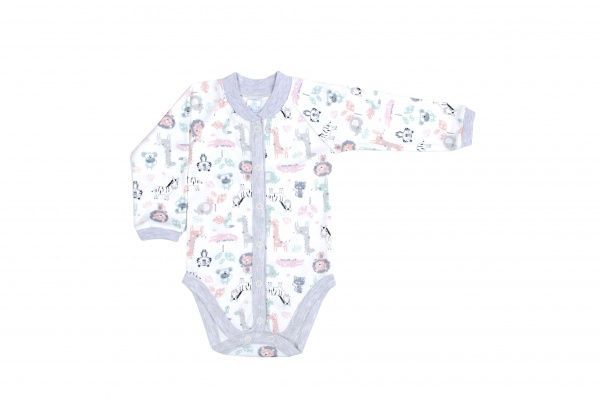 Боди Baby Veres Crazy Zoo р.74 молочный с рисунком 