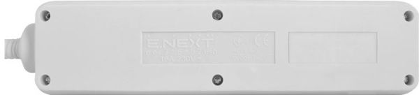 Удлинитель E.NEXT e.es.3.1.5.z.b.2.usb USB-зарядкой baby protect 3 гн. белый 1,5 м s042128 