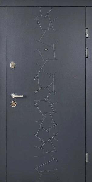 Дверь входная Abwehr АМ-459 086П (V) (АЦС+Б) антрацит / белый 2050х860 мм правая