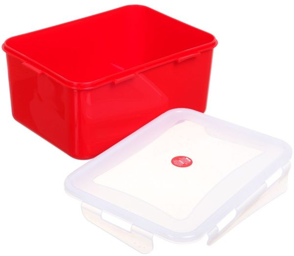 Контейнер Фієста 4 л прямокутний червоний Алеана