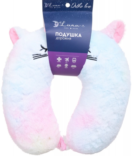 Подушка дорожная Единорог 30х30 см разноцветная Luna