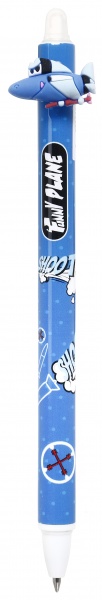 Ручка гелевая напиши-зитры самолет синий 