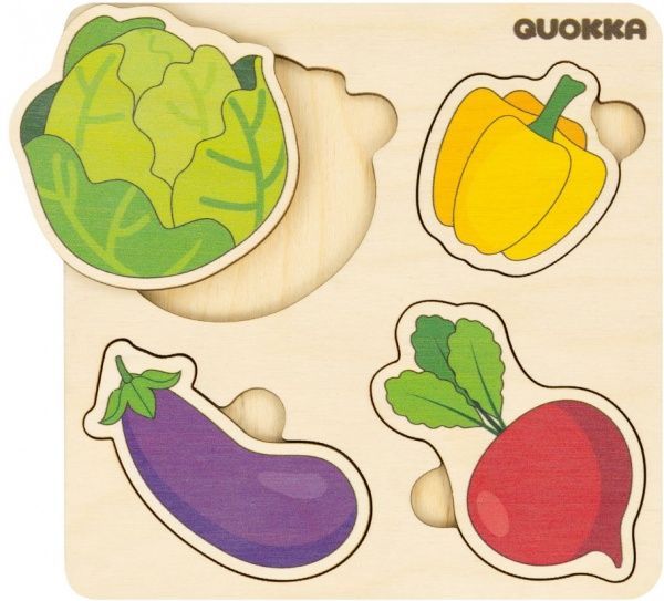 Пазл-вкладиш Quokka 4 Овочі 6333904