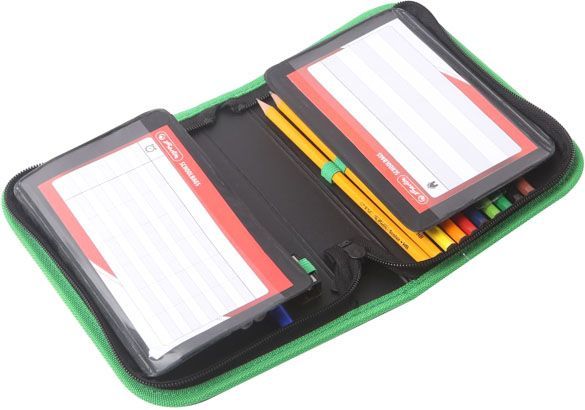 Пенал 31 предмет Dino Jungle 50021017 Herlitz темно-серый