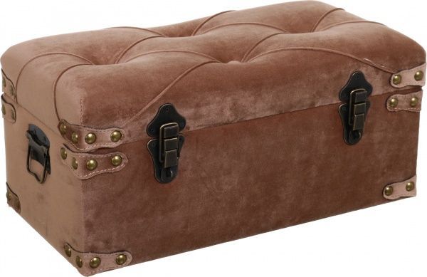 Сундук-пуф Art&Crafts Велюр 50х25х23 см ореховый 
