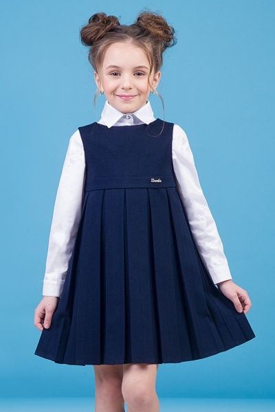 Сарафан шкільний Zironka 40-9024-2 р.134 синій 