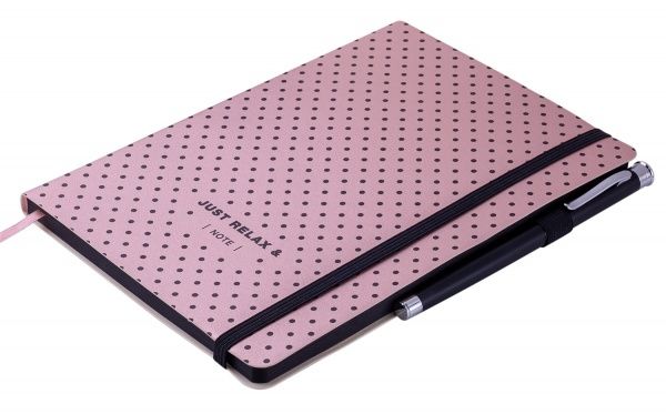 Блокнот Relax А5 96 л. точка иск.кожа розовое золото BM.295320-23 Buromax