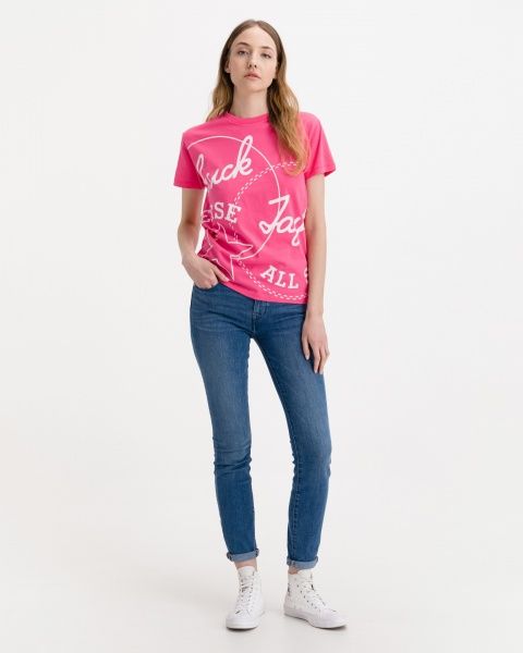 Футболка Converse Exploded Chuck Patch Tee 10021642-A04 р. S рожевий