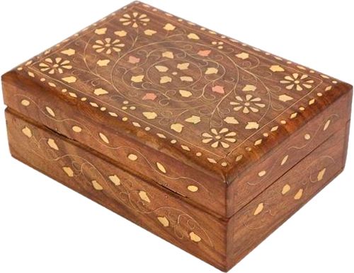 Скринька з дерева маленька з узором WD.265-3