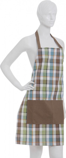 Фартук Scotland Green зеленая клетка с коричневым La Nuit