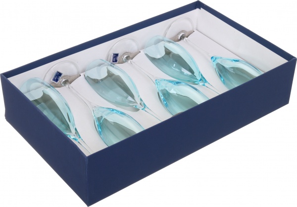 Набор бокалов для шампанского Monalisa Allegria Azzuro Cenere 260 мл 6 шт. Vema 