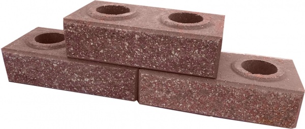 Кирпич гиперпрессованный LEGO-FASAD колотый красный