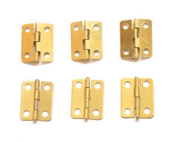 Петля золото под гвоздь 15х13 мм 6 шт. 